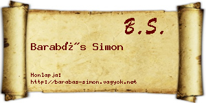 Barabás Simon névjegykártya